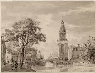 Torensluis i Jan Rodenpoortstoren. Rysunek. Amsterdam, Archiwum Miejskie w Amsterdamie